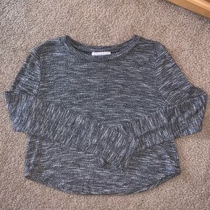 forever 21 heather gray size medium cropped long sleeve